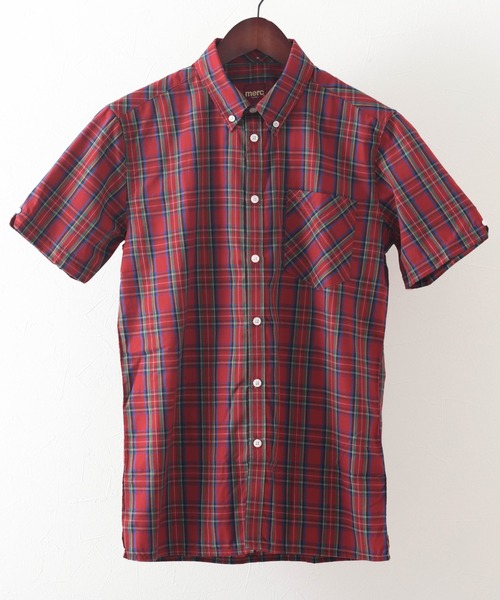 merc london(メルクロンドン)の「Merc London メルクロンドン タータンチェックボタンダウンシャツ(シャツ/ブラウス・メンズ・ネイビー/レッド・X-LARGE/XXX-LARGE)」の17枚目の写真