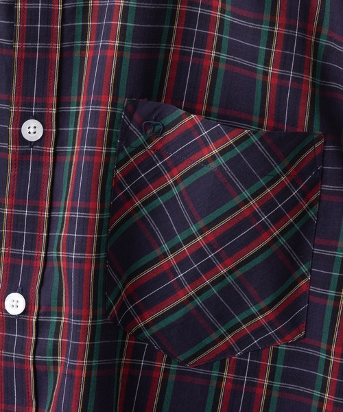 merc london(メルクロンドン)の「Merc London メルクロンドン タータンチェックボタンダウンシャツ(シャツ/ブラウス・メンズ・ネイビー/レッド・X-LARGE/XXX-LARGE)」の4枚目の写真