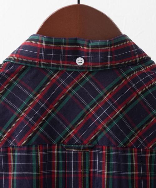 merc london(メルクロンドン)の「Merc London メルクロンドン タータンチェックボタンダウンシャツ(シャツ/ブラウス・メンズ・ネイビー/レッド・X-LARGE/XXX-LARGE)」の6枚目の写真