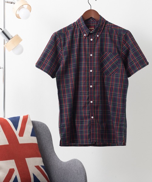 merc london(メルクロンドン)の「Merc London メルクロンドン タータンチェックボタンダウンシャツ(シャツ/ブラウス・メンズ・ネイビー/レッド・X-LARGE/XXX-LARGE)」の7枚目の写真