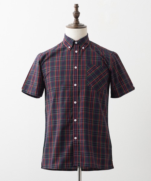 merc london(メルクロンドン)の「Merc London メルクロンドン タータンチェックボタンダウンシャツ(シャツ/ブラウス・メンズ・ネイビー/レッド・X-LARGE/XXX-LARGE)」の8枚目の写真