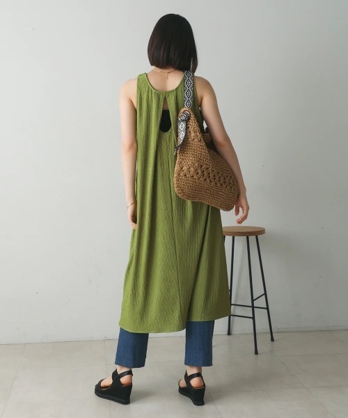 Bou Jeloud（ブージュルード）の「ジャガードフレアワンピース（ワンピース・レディース・ブラック/カーキ/イエロー・38）」の3枚目の写真