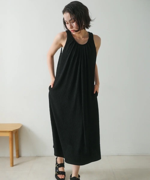 Bou Jeloud（ブージュルード）の「ジャガードフレアワンピース（ワンピース・レディース・ブラック/カーキ/イエロー・38）」の16枚目の写真