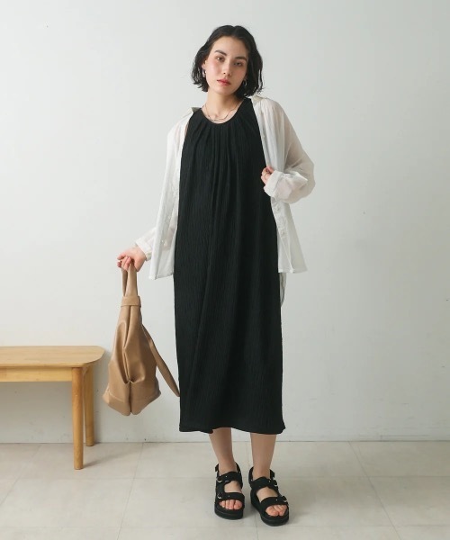 Bou Jeloud（ブージュルード）の「ジャガードフレアワンピース（ワンピース・レディース・ブラック/カーキ/イエロー・38）」の18枚目の写真