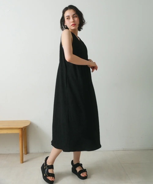 Bou Jeloud（ブージュルード）の「ジャガードフレアワンピース（ワンピース・レディース・ブラック/カーキ/イエロー・38）」の22枚目の写真