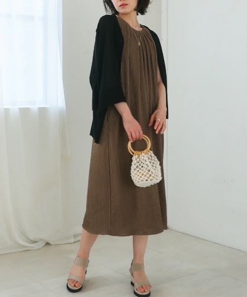 Bou Jeloud（ブージュルード）の「ジャガードフレアワンピース（ワンピース・レディース・ブラック/カーキ/イエロー・38）」の9枚目の写真