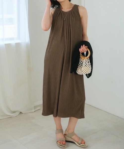 Bou Jeloud（ブージュルード）の「ジャガードフレアワンピース（ワンピース・レディース・ブラック/カーキ/イエロー・38）」の10枚目の写真