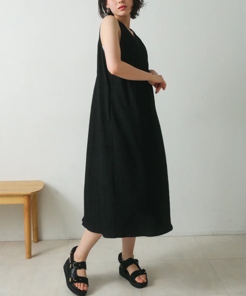 Bou Jeloud（ブージュルード）の「ジャガードフレアワンピース（ワンピース・レディース・ブラック/カーキ/イエロー・38）」の12枚目の写真