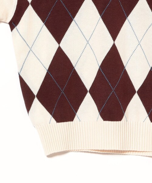 FRED PERRY（フレッドペリー）の「【別注】FRED PERRY / ARGYLE JUMPER（ニット/セーター・レディース・ブラック/ナチュラル・ONE SIZE）」の13枚目の写真