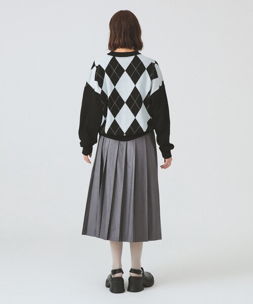 FRED PERRY フレッドペリー Argyle Panel Knitted Argyle Knitted T-Shirt(M 560：ECRU): | FRED PERRY JAPAN