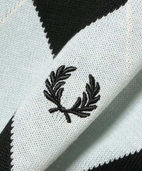 FRED PERRY フレッドペリー Argyle Panel Knitted Argyle Knitted T-Shirt(M 560：ECRU): | FRED PERRY JAPAN