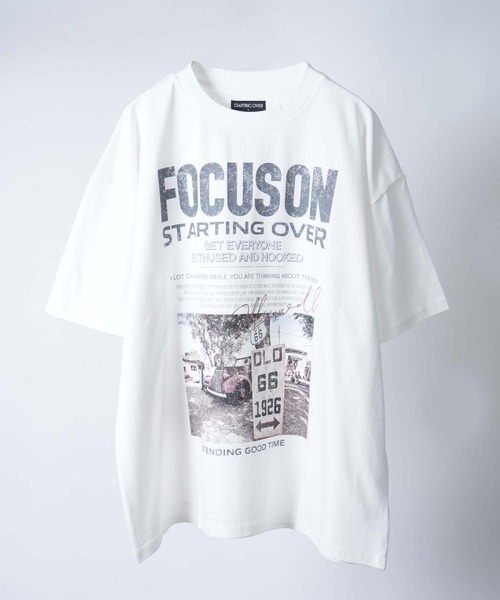 Starting Over(スターティングオーバー)の「【Starting Over/スターティングオーバー】vintage photo print T-shirt/ヴィンテージ フォトプリント ハードウォッシュ Tシャツ ワンポイント ブランドロゴ バックプリント(Tシャツ/カットソー・メンズ・ホワイト/ブラック・M/L)」の17枚目の写真