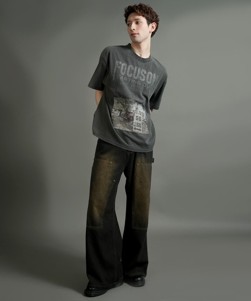 Starting Over(スターティングオーバー)の「【Starting Over/スターティングオーバー】vintage photo print T-shirt/ヴィンテージ フォトプリント ハードウォッシュ Tシャツ ワンポイント ブランドロゴ バックプリント(Tシャツ/カットソー・メンズ・ホワイト/ブラック・M/L)」の7枚目の写真