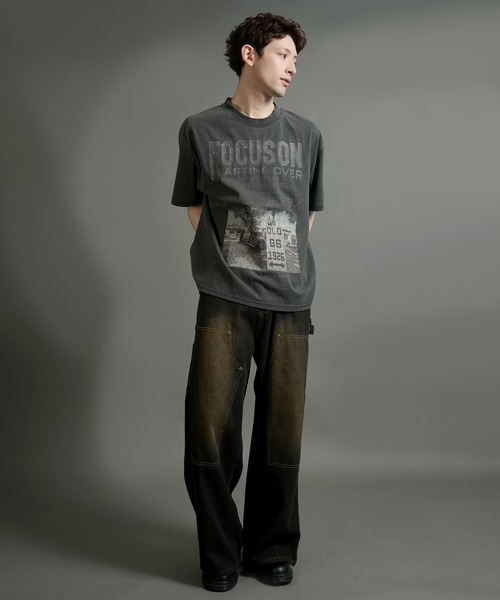 Starting Over(スターティングオーバー)の「【Starting Over/スターティングオーバー】vintage photo print T-shirt/ヴィンテージ フォトプリント ハードウォッシュ Tシャツ ワンポイント ブランドロゴ バックプリント(Tシャツ/カットソー・メンズ・ホワイト/ブラック・M/L)」の8枚目の写真