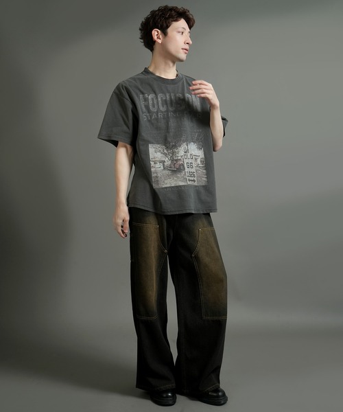 Starting Over(スターティングオーバー)の「【Starting Over/スターティングオーバー】vintage photo print T-shirt/ヴィンテージ フォトプリント ハードウォッシュ Tシャツ ワンポイント ブランドロゴ バックプリント(Tシャツ/カットソー・メンズ・ホワイト/ブラック・M/L)」の10枚目の写真