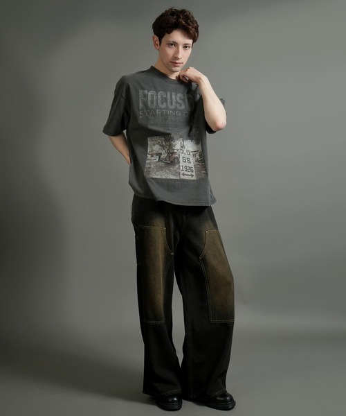Starting Over(スターティングオーバー)の「【Starting Over/スターティングオーバー】vintage photo print T-shirt/ヴィンテージ フォトプリント ハードウォッシュ Tシャツ ワンポイント ブランドロゴ バックプリント(Tシャツ/カットソー・メンズ・ホワイト/ブラック・M/L)」の11枚目の写真