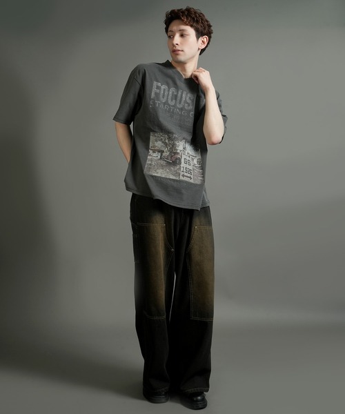 Starting Over(スターティングオーバー)の「【Starting Over/スターティングオーバー】vintage photo print T-shirt/ヴィンテージ フォトプリント ハードウォッシュ Tシャツ ワンポイント ブランドロゴ バックプリント(Tシャツ/カットソー・メンズ・ホワイト/ブラック・M/L)」の12枚目の写真