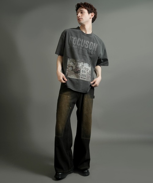 Starting Over(スターティングオーバー)の「【Starting Over/スターティングオーバー】vintage photo print T-shirt/ヴィンテージ フォトプリント ハードウォッシュ Tシャツ ワンポイント ブランドロゴ バックプリント(Tシャツ/カットソー・メンズ・ホワイト/ブラック・M/L)」の13枚目の写真