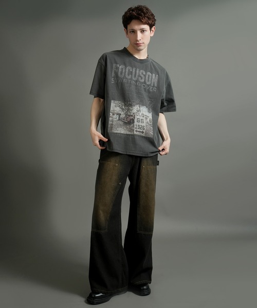 Starting Over(スターティングオーバー)の「【Starting Over/スターティングオーバー】vintage photo print T-shirt/ヴィンテージ フォトプリント ハードウォッシュ Tシャツ ワンポイント ブランドロゴ バックプリント(Tシャツ/カットソー・メンズ・ホワイト/ブラック・M/L)」の14枚目の写真