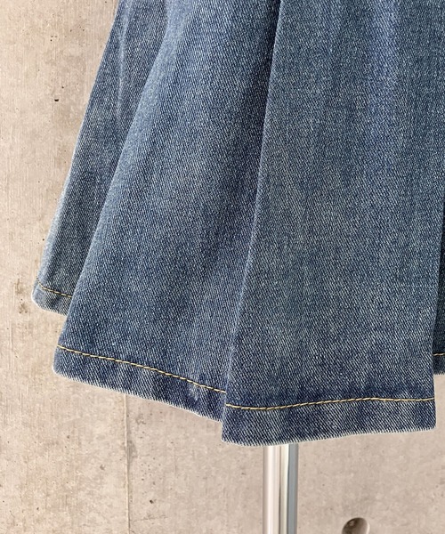 meJane(ミージェーン)の「BOXプリーツ デニムミニスカート(デニムスカート・レディース・ブルー・S/M/L)」の10枚目の写真