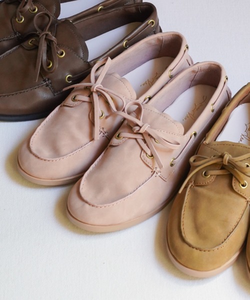 セール】【25秋冬】ソフトデッキシューズ(S154)（モカシン/デッキ