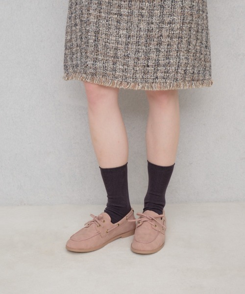 セール】【25秋冬】ソフトデッキシューズ(S154)（モカシン/デッキ