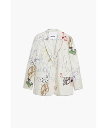 Desigual | アーティスティックプリント レギュラーフィットジャケット(テーラードジャケット)