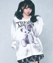 TRAVAS TOKYO トラバストーキョー ウサ耳BIGファーパーカー TRAVAS TOKYO/トラバス トーキョー』ファー付きくま耳ZIP