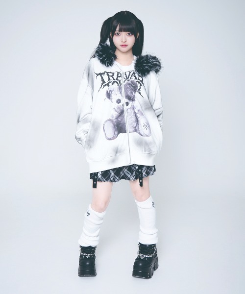TRAVAS TOKYO/トラバス トーキョー』ファー付きくま耳ZIPパーカー 