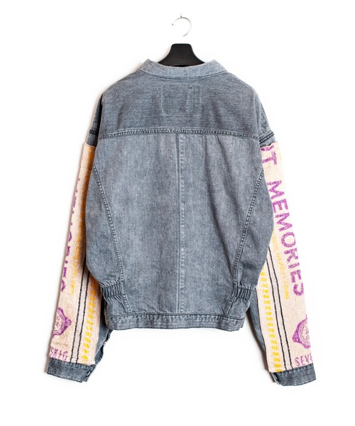 SEVESKIG（セヴシグ）の「SEVESKIG/セブシグ/袖切り替えDENIM JKT_JK-SV-NRS-1004（デニムジャケット・メンズ・ブラック/インディゴブルー・SMALL/MEDIUM/LARGE/X-LARGE）」の3枚目の写真