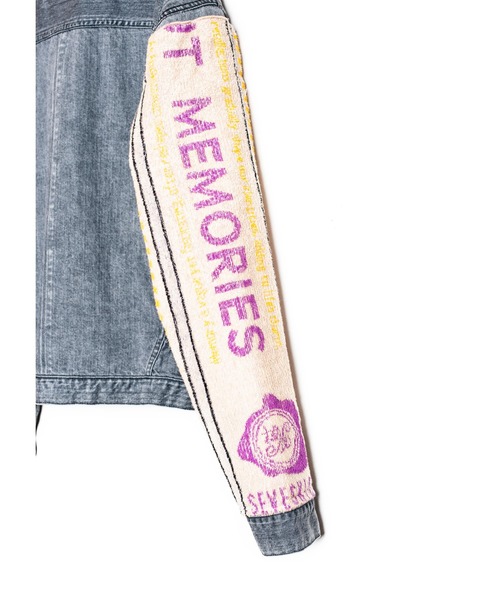 SEVESKIG（セヴシグ）の「SEVESKIG/セブシグ/袖切り替えDENIM JKT_JK-SV-NRS-1004（デニムジャケット・メンズ・ブラック/インディゴブルー・SMALL/MEDIUM/LARGE/X-LARGE）」の5枚目の写真