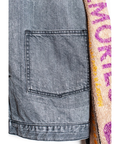 SEVESKIG（セヴシグ）の「SEVESKIG/セブシグ/袖切り替えDENIM JKT_JK-SV-NRS-1004（デニムジャケット・メンズ・ブラック/インディゴブルー・SMALL/MEDIUM/LARGE/X-LARGE）」の7枚目の写真