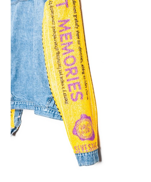 SEVESKIG（セヴシグ）の「SEVESKIG/セブシグ/袖切り替えDENIM JKT_JK-SV-NRS-1004（デニムジャケット・メンズ・ブラック/インディゴブルー・SMALL/MEDIUM/LARGE/X-LARGE）」の10枚目の写真