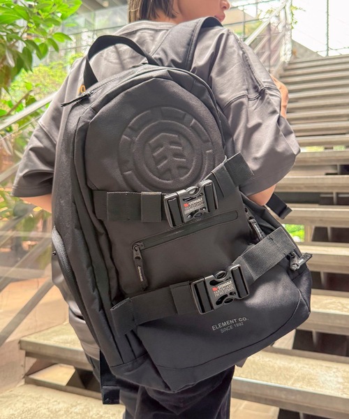 ELEMENT（エレメント）の「ELEMENT メンズ MOHAVE BPK バックパック/リュック 【2025年秋冬モデル】/エレメントスケートストラップ付きバックパック・リュックサック（バックパック/リュック・メンズ・キャメル/ブラック・FREE）」の2枚目の写真