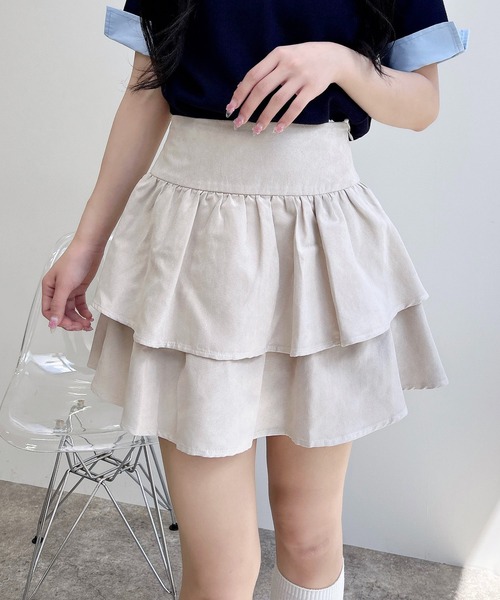 INGNI（イング）の「フェイクスエードフリルスカパン(セットアップ対応)（スカート・レディース・アイボリー/キャメル/ブラック・FREE）」の21枚目の写真