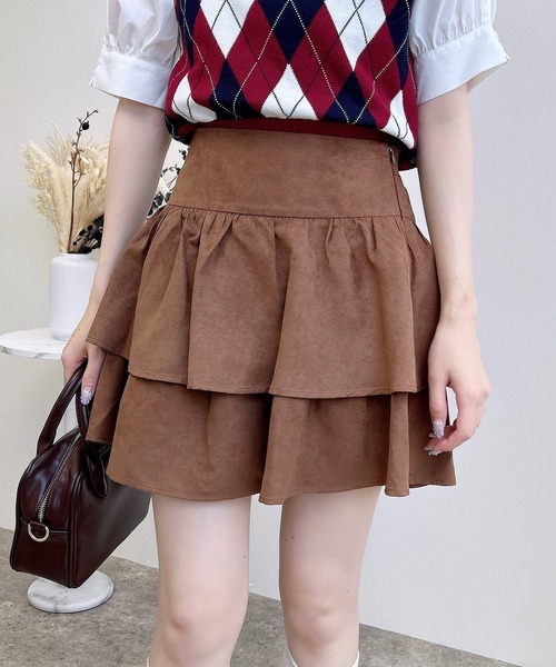 INGNI（イング）の「フェイクスエードフリルスカパン(セットアップ対応)（スカート・レディース・アイボリー/キャメル/ブラック・FREE）」の9枚目の写真