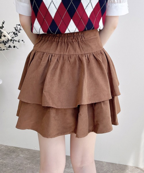 INGNI（イング）の「フェイクスエードフリルスカパン(セットアップ対応)（スカート・レディース・アイボリー/キャメル/ブラック・FREE）」の6枚目の写真