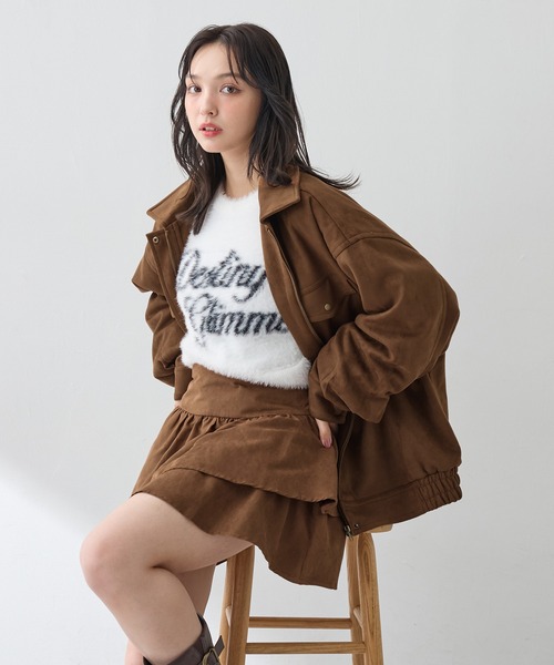 INGNI（イング）の「フェイクスエードフリルスカパン(セットアップ対応)（スカート・レディース・アイボリー/キャメル/ブラック・FREE）」の22枚目の写真