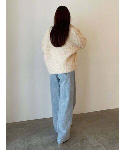 LAGUNAMOON（ラグナムーン）の「【WEB限定】ループヤーンセッケツニットブルゾン（カーディガン/ボレロ・レディース・アイボリー/ブラック/ミント・FREE）」の13枚目の写真