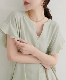 natural couture | スキッパーフリル袖ブラウス(シャツ/ブラウス)