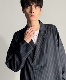 Classical Origin(�N���V�J���I���W��)�́u��������Ɗ��B�v�X�g���C�v���h���[�v�e�[���[�h�V���c�W���P�b�g�^Relaxed Draped Tailored Stripes Shirt Jacket(�V���c/�u���E�X)