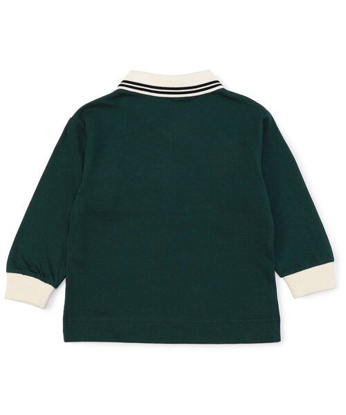 apres les cours(アプレレクール)の「襟付きユニフォーム風Tシャツ(Tシャツ/カットソー・キッズ・アイボリー/グリーン・90/100/110/120/130/80)」の10枚目の写真