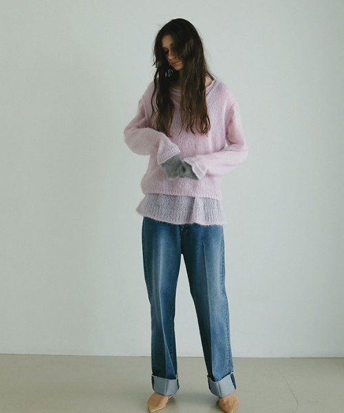 etre tokyo ウエストコードセンタークリースデニム ウエストコードセンタークリースデニム(S BLACK): ボトムス