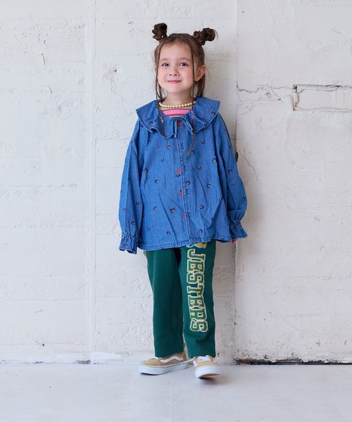 MARKEY'S(マーキーズ)の「デニムフリルカラーブラウス(シャツ/ブラウス・キッズ・ブルー系その他/ブラック系その他・90/100/110/120/130/140/150)」の5枚目の写真