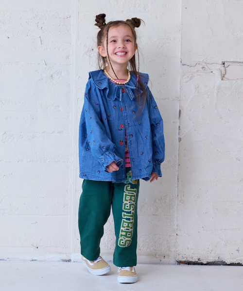 MARKEY'S(マーキーズ)の「デニムフリルカラーブラウス(シャツ/ブラウス・キッズ・ブルー系その他/ブラック系その他・90/100/110/120/130/140/150)」の15枚目の写真