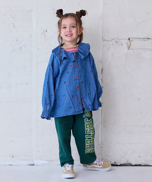 MARKEY'S(マーキーズ)の「デニムフリルカラーブラウス(シャツ/ブラウス・キッズ・ブルー系その他/ブラック系その他・90/100/110/120/130/140/150)」の16枚目の写真