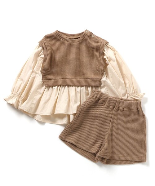 apres les cours（アプレレクール）の「【ジュニア対応】ニットソーセットアップ（セットアップ・キッズ・ブラック/ベージュ/グレー・140/130/120/110/100/90/80）」の8枚目の写真