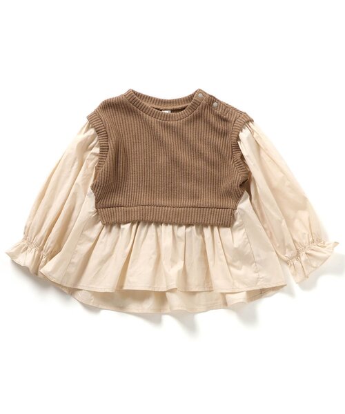 apres les cours（アプレレクール）の「【ジュニア対応】ニットソーセットアップ（セットアップ・キッズ・ブラック/ベージュ/グレー・140/130/120/110/100/90/80）」の18枚目の写真