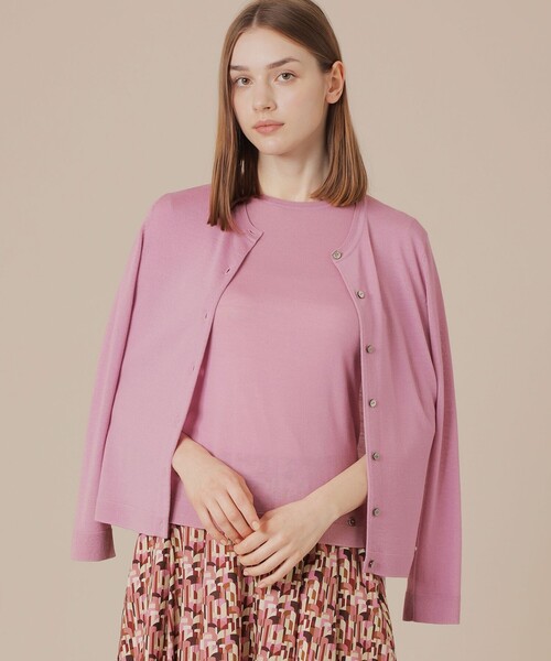 MACKINTOSH LONDON(マッキントッシュ ロンドン)の「カシミヤブレンドソフトニットカーディガン(カーディガン/ボレロ・レディース・グレー/ブラック/ピンク系その他2・38)」の3枚目の写真