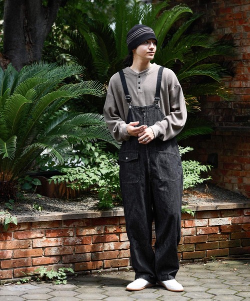 niko and...（ニコアンド）の「ワッフルヘンリーロンT（Tシャツ/カットソー・メンズ・オフホワイト/ブラック/ベージュ・LARGE/MEDIUM）」の5枚目の写真